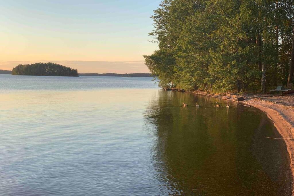 Elegant Villa On The Shore Of Lake Saimaa Lappeenranta Bagian luar foto